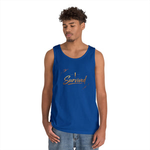I Survived Tank Top — Inspirational Recovery White Tank