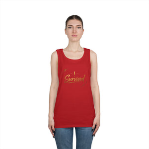 I Survived Tank Top — Inspirational Recovery White Tank