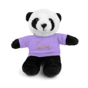 Survived Teddy Bear Plush with 'Survived' Tee — Comfort Gift for Recovery & Support