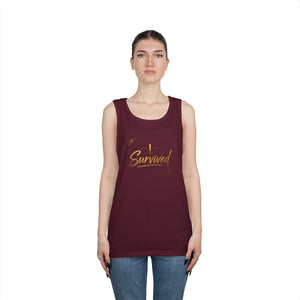 I Survived Tank Top — Inspirational Recovery White Tank