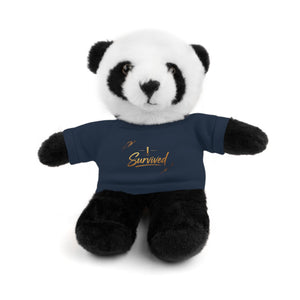 Survived Teddy Bear Plush with 'Survived' Tee — Comfort Gift for Recovery & Support