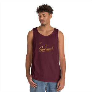I Survived Tank Top — Inspirational Recovery White Tank