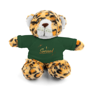 Survived Teddy Bear Plush with 'Survived' Tee — Comfort Gift for Recovery & Support