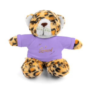 Survived Teddy Bear Plush with 'Survived' Tee — Comfort Gift for Recovery & Support