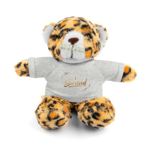 Survived Teddy Bear Plush with 'Survived' Tee — Comfort Gift for Recovery & Support