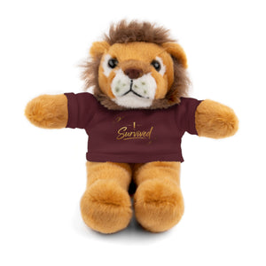 Survived Teddy Bear Plush with 'Survived' Tee — Comfort Gift for Recovery & Support