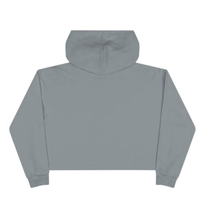 Crop Hoodie — "Peace looks good on me." Minimalist Cropped Pullover