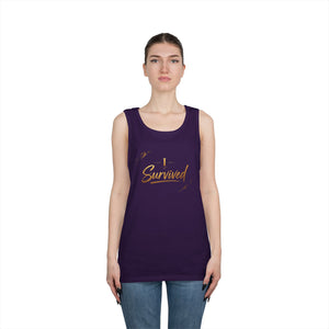 I Survived Tank Top — Inspirational Recovery White Tank