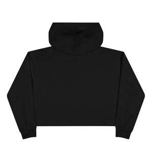 Crop Hoodie — "Peace looks good on me." Minimalist Cropped Pullover