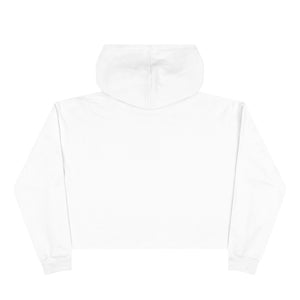 Crop Hoodie — "Peace looks good on me." Minimalist Cropped Pullover