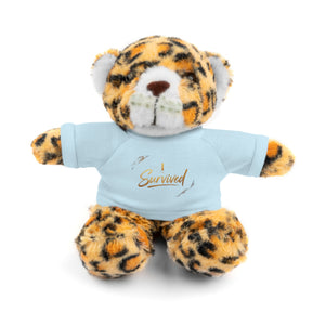 Survived Teddy Bear Plush with 'Survived' Tee — Comfort Gift for Recovery & Support