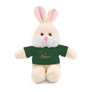 Survived Teddy Bear Plush with 'Survived' Tee — Comfort Gift for Recovery & Support