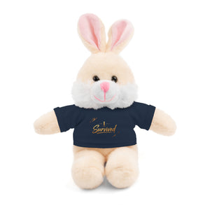Survived Teddy Bear Plush with 'Survived' Tee — Comfort Gift for Recovery & Support
