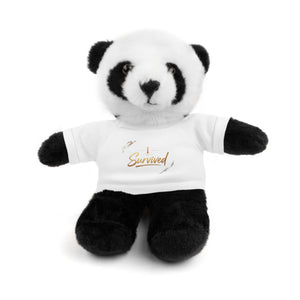 Survived Teddy Bear Plush with 'Survived' Tee — Comfort Gift for Recovery & Support
