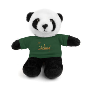 Survived Teddy Bear Plush with 'Survived' Tee — Comfort Gift for Recovery & Support