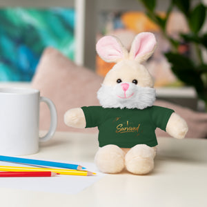 Survived Teddy Bear Plush with 'Survived' Tee — Comfort Gift for Recovery & Support