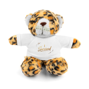 Survived Teddy Bear Plush with 'Survived' Tee — Comfort Gift for Recovery & Support