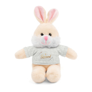 Survived Teddy Bear Plush with 'Survived' Tee — Comfort Gift for Recovery & Support
