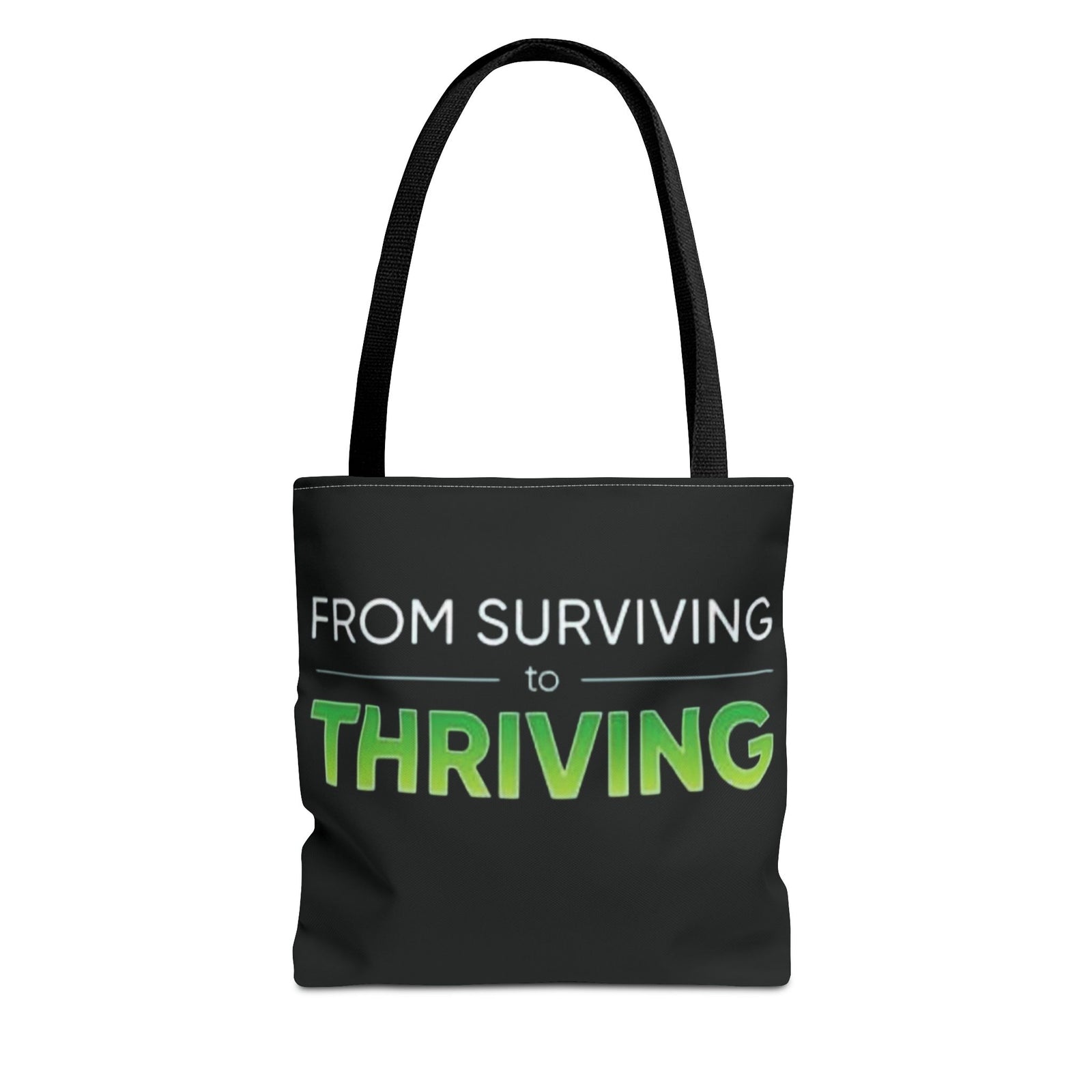 Copy of Surviving Myself / From Surviving to Thriving Tote Bag — Inspirational Motivational Cityscape Tote
