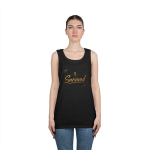 I Survived Tank Top — Inspirational Recovery White Tank