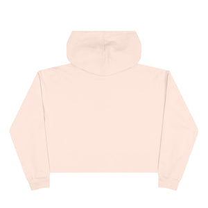 Crop Hoodie — "Peace looks good on me." Minimalist Cropped Pullover