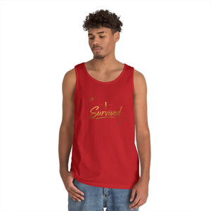 I Survived Tank Top — Inspirational Recovery White Tank