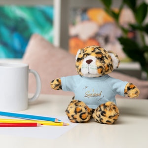 Survived Teddy Bear Plush with 'Survived' Tee — Comfort Gift for Recovery & Support