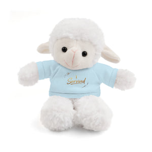 Survived Teddy Bear Plush with 'Survived' Tee — Comfort Gift for Recovery & Support