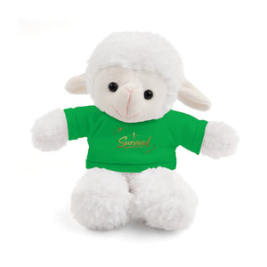 Survived Teddy Bear Plush with 'Survived' Tee — Comfort Gift for Recovery & Support