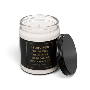 I Survived Soy Candle — 9 oz Inspirational Scented Candle (Celebrate Strength & Recovery)