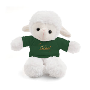 Survived Teddy Bear Plush with 'Survived' Tee — Comfort Gift for Recovery & Support