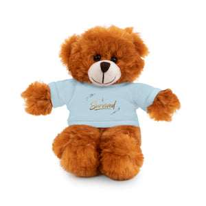 Survived Teddy Bear Plush with 'Survived' Tee — Comfort Gift for Recovery & Support