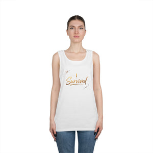 I Survived Tank Top — Inspirational Recovery White Tank