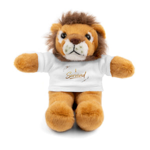 Survived Teddy Bear Plush with 'Survived' Tee — Comfort Gift for Recovery & Support
