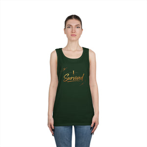 I Survived Tank Top — Inspirational Recovery White Tank