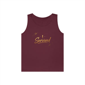 I Survived Tank Top — Inspirational Recovery White Tank