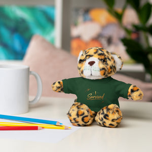 Survived Teddy Bear Plush with 'Survived' Tee — Comfort Gift for Recovery & Support