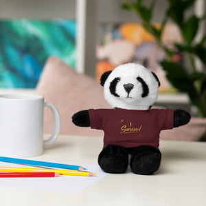 Survived Teddy Bear Plush with 'Survived' Tee — Comfort Gift for Recovery & Support