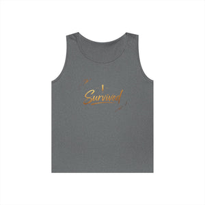 I Survived Tank Top — Inspirational Recovery White Tank
