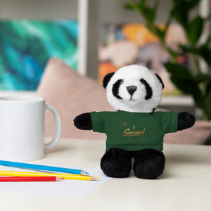 Survived Teddy Bear Plush with 'Survived' Tee — Comfort Gift for Recovery & Support