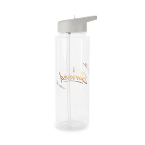 I Survived Water Bottle - Motivational Tritan Sports Bottle with Straw