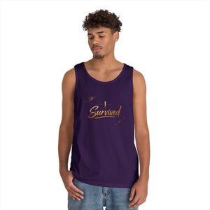 I Survived Tank Top — Inspirational Recovery White Tank