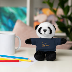 Survived Teddy Bear Plush with 'Survived' Tee — Comfort Gift for Recovery & Support