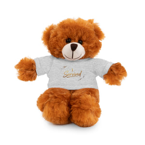 Survived Teddy Bear Plush with 'Survived' Tee — Comfort Gift for Recovery & Support