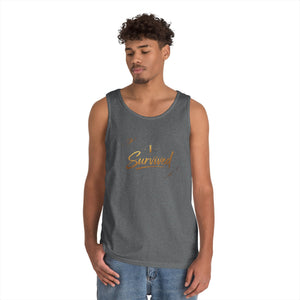 I Survived Tank Top — Inspirational Recovery White Tank