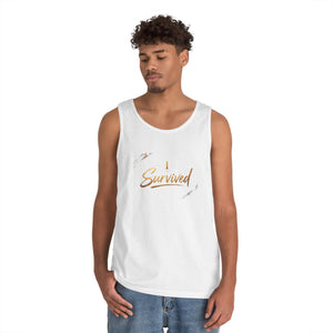 I Survived Tank Top — Inspirational Recovery White Tank