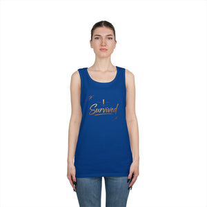 I Survived Tank Top — Inspirational Recovery White Tank