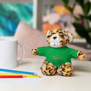 Survived Teddy Bear Plush with 'Survived' Tee — Comfort Gift for Recovery & Support