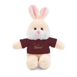 Survived Teddy Bear Plush with 'Survived' Tee — Comfort Gift for Recovery & Support