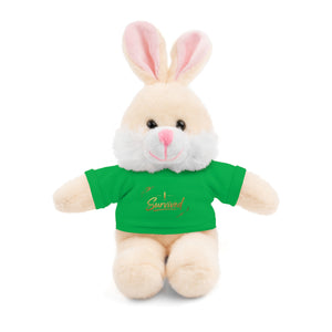 Survived Teddy Bear Plush with 'Survived' Tee — Comfort Gift for Recovery & Support